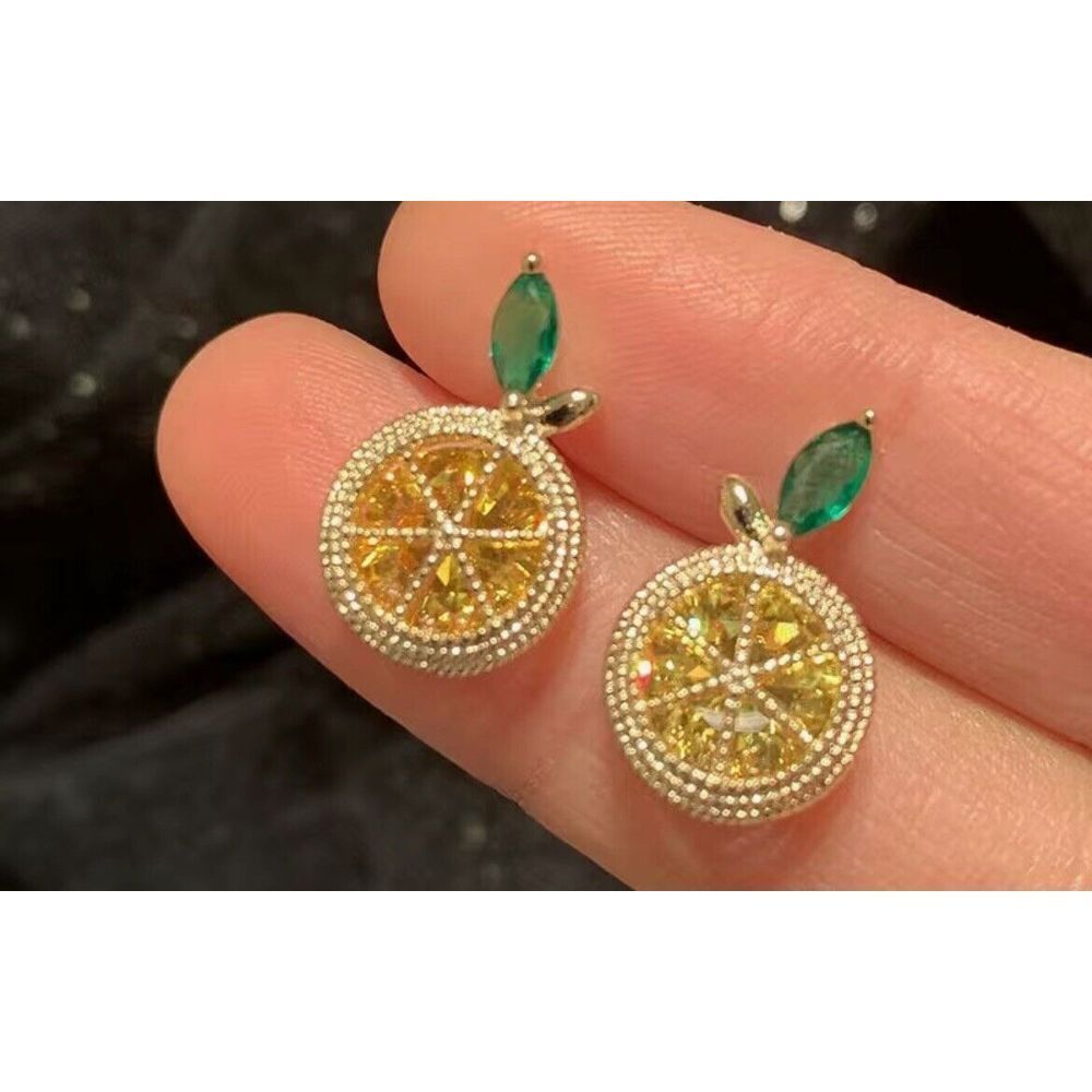 Orange Fruit Slice Earrings Jewelry NWT‎